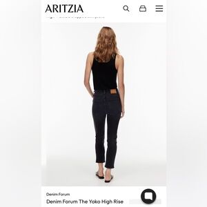Aritzia Denim Forum Yoko High Rise Slim 27
